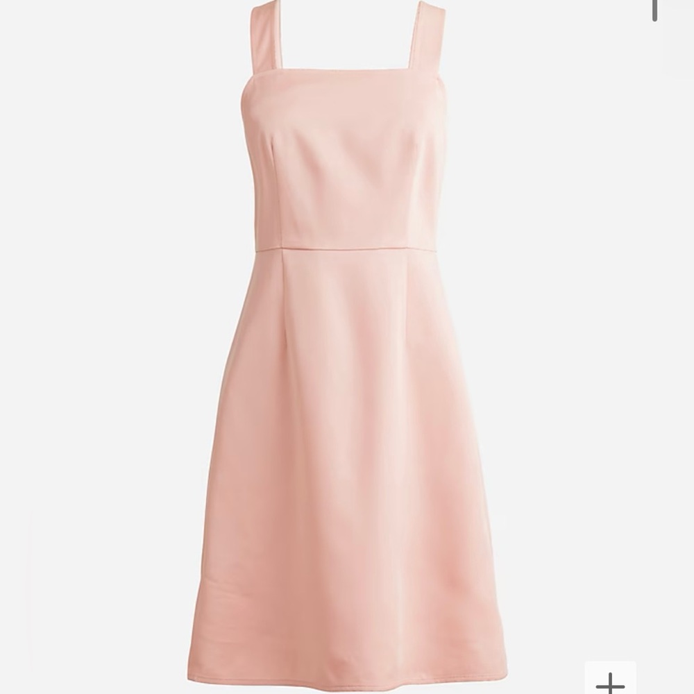 J Crew Reimagined Squareneck A-line dress in Gramercy Twill